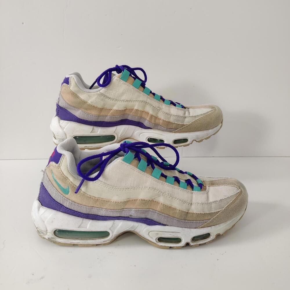 Nike Air Max 95 Sprung Sesame Sail Purple Teal US 9.5 DH4755-200